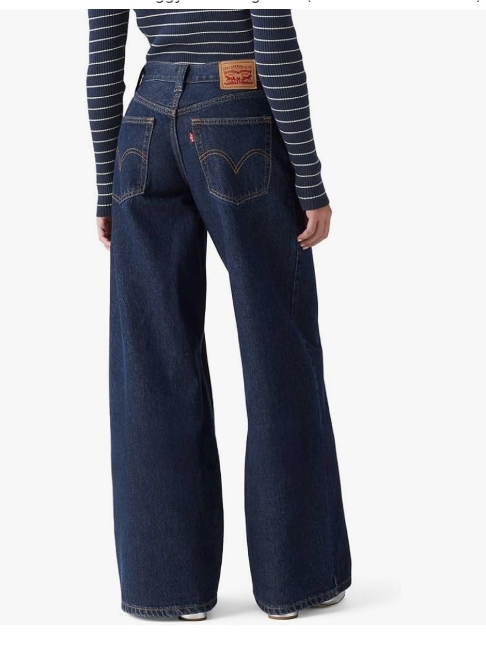 Levi’s 94 Baggy Wide Leg High-Rise Dark Blue Jeans - Picture 3 of 3